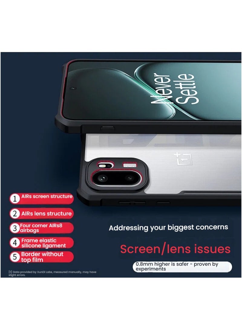 Case Compatible with OnePlus Ace 6, TPU+PC Shockproof Bumper Transparent Back Cover - Precision Camera Hole Protection - Image 3
